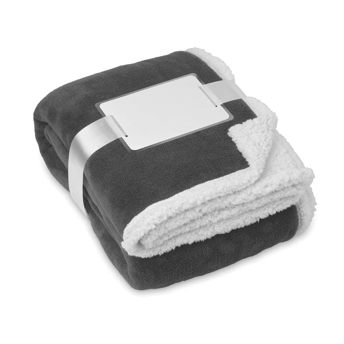 ZERMATT Coral Fleece Decke – Grau