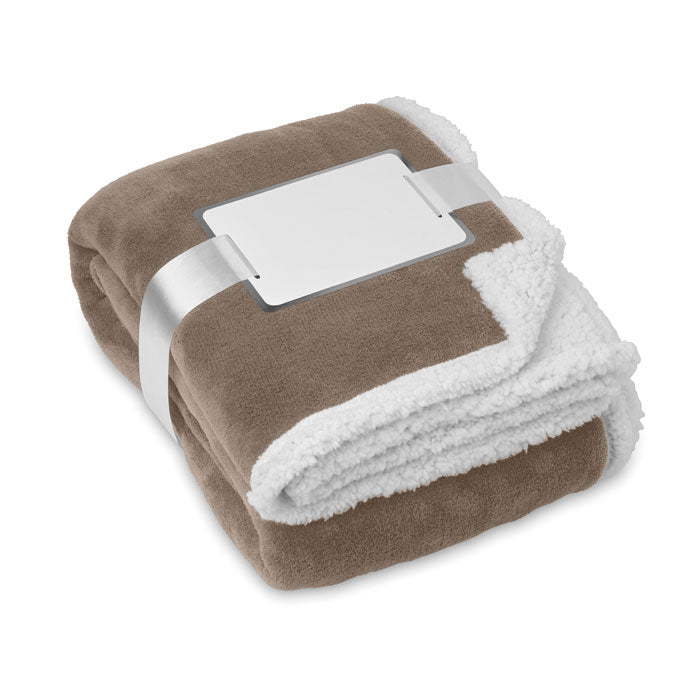 ZERMATT Coral Fleece Decke – Khaki