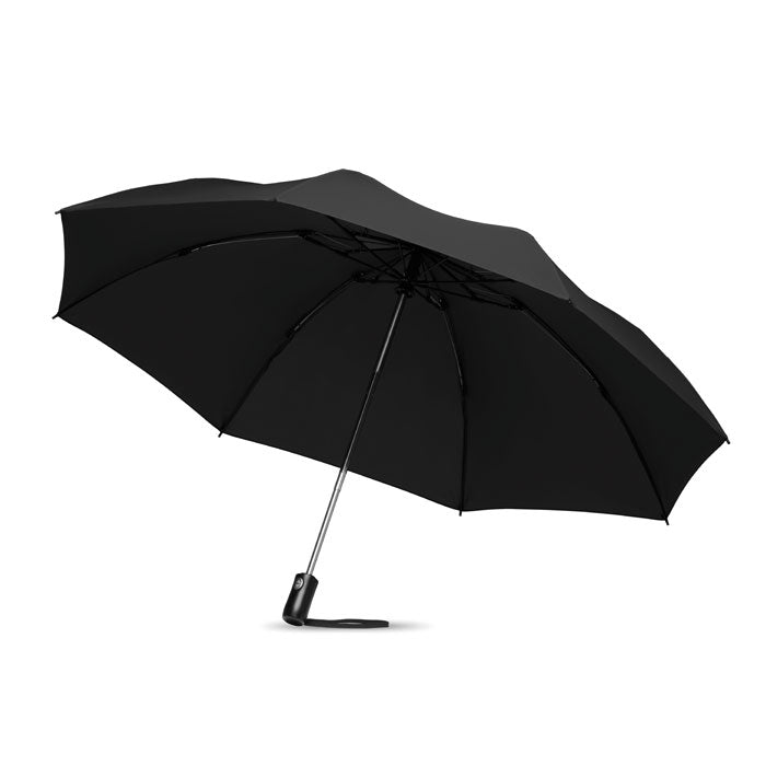 DUNDEE FOLDABLE Reversibler Regenschirm – Schwarz