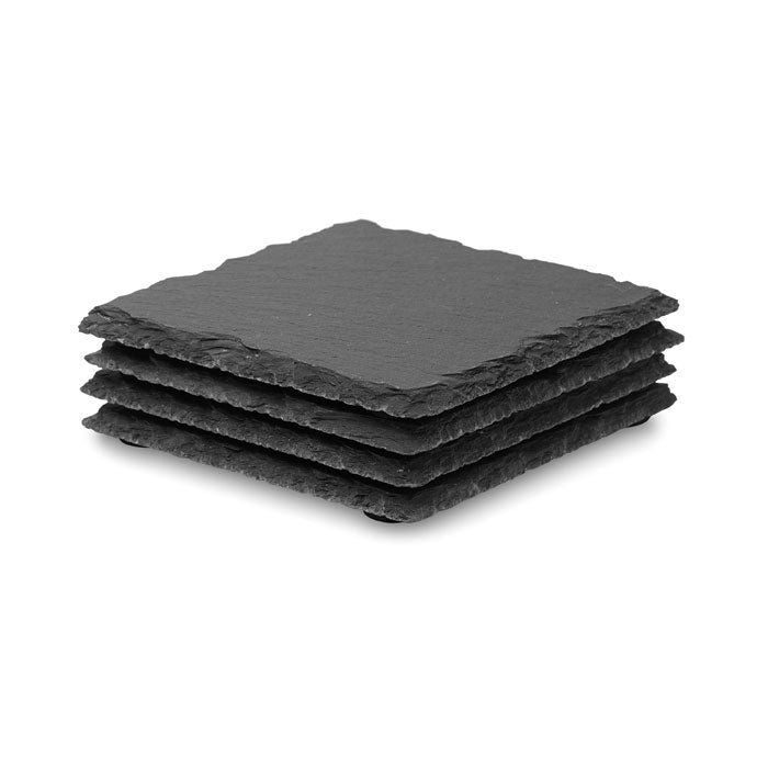 SLATE4 Untersetzer-Set – Schwarz