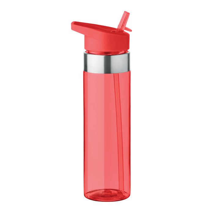 SICILIA Trinkflasche 650 ml – Transparent Rot