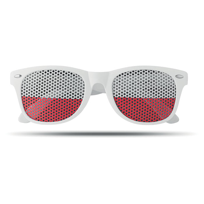 FLAG FUN Fan Sonnenbrille – Weiß