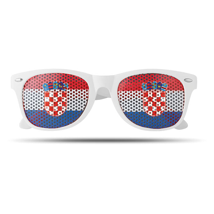 FLAG FUN Fan Sonnenbrille – Weiß/blau