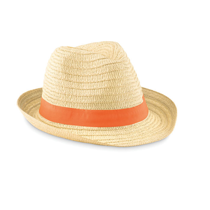 BOOGIE Papierstroh-Hut – Orange