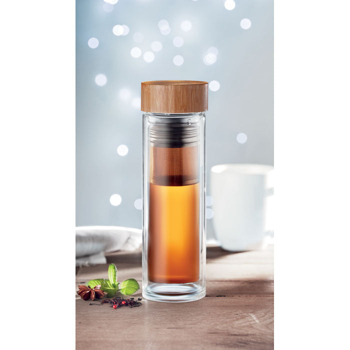 BATUMI GLASS Doppelwandige Trinkflasche 420ml