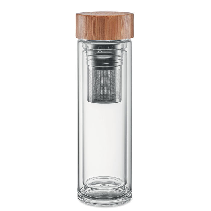BATUMI GLASS Doppelwandige Trinkflasche 420ml – Transparent