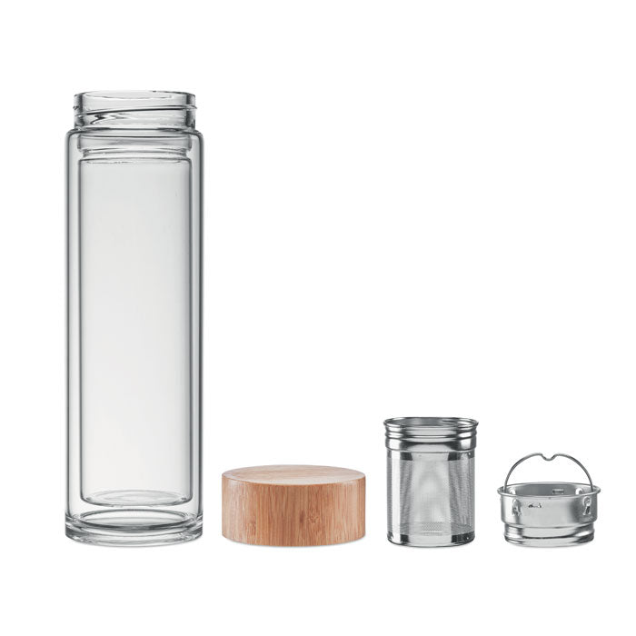 BATUMI GLASS Doppelwandige Trinkflasche 420ml