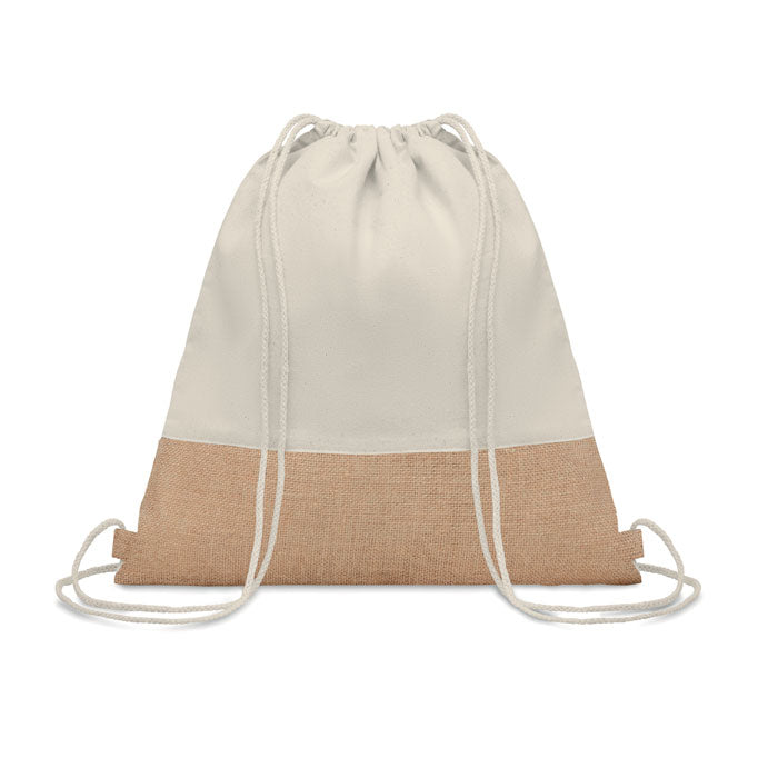INDIA Beutel mit Kordelzug Jute – Beige