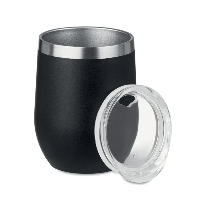 CHIN CHIN Doppelwandiger Trinkbecher – Schwarz