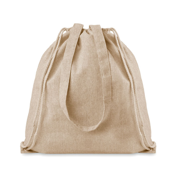 MOIRA DUO Beutel von RPET mit Kordelzug – Beige