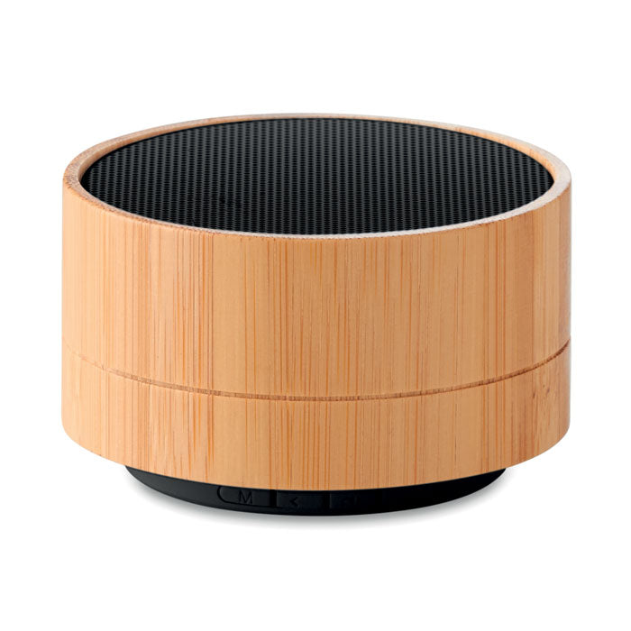 SOUND BAMBOO Runder wireless Lautsprecher – Schwarz