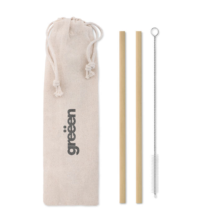 NATURAL STRAW Bambus Trinkhalme-Set