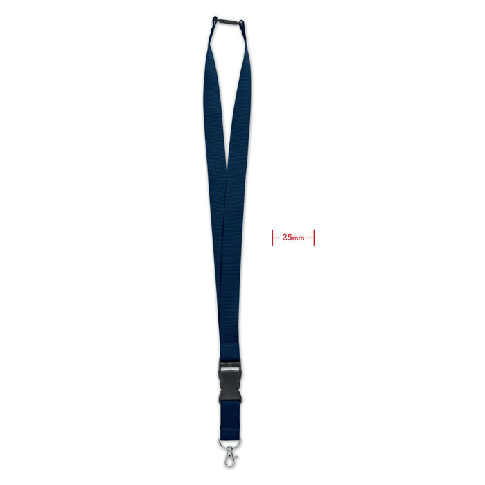 WIDE LANY Lanyard mit Metallkarabiner – Blau