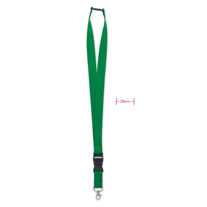 WIDE LANY Lanyard mit Metallkarabiner – Grün