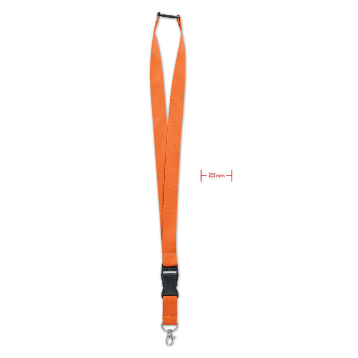 WIDE LANY Lanyard mit Metallkarabiner – Orange