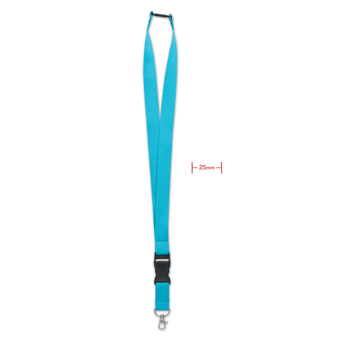 WIDE LANY Lanyard mit Metallkarabiner – Türkis