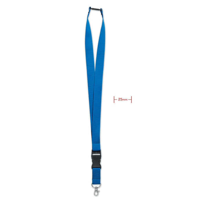 WIDE LANY Lanyard mit Metallkarabiner – Königsblau