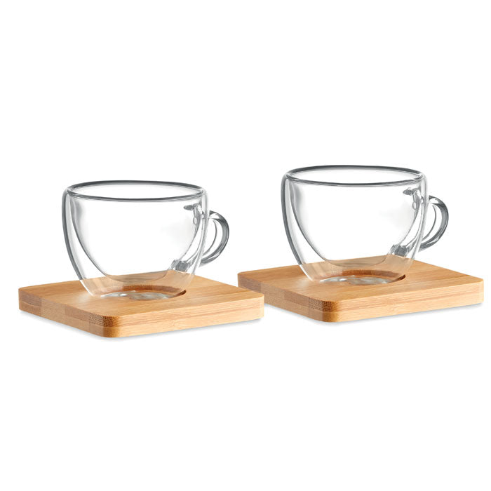 BELIZE Set mit 2 Espressogläsern – Transparent