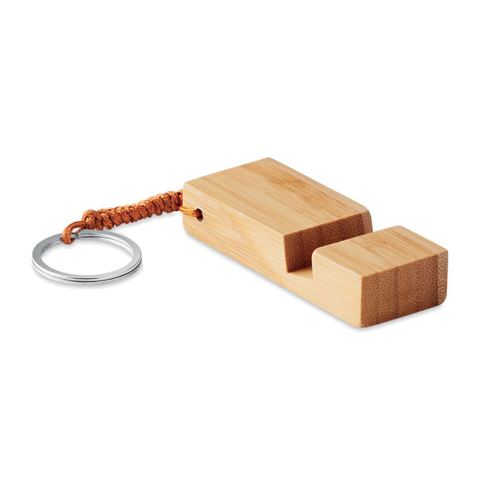 TRINEU Schlüsselring mit Halter – Holz