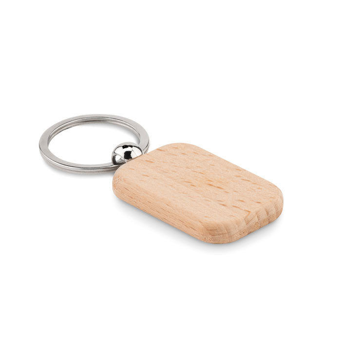 POTY WOOD Schlüsselring Holz, eckig