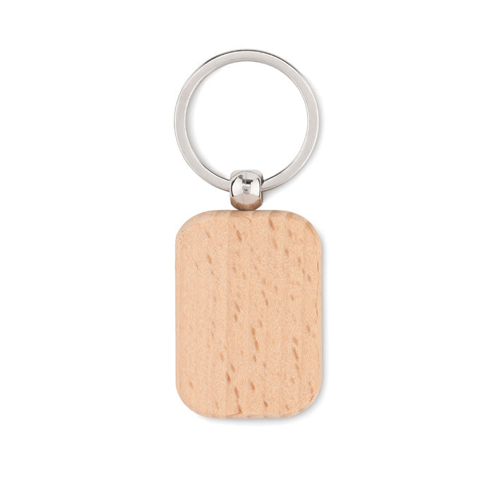 POTY WOOD Schlüsselring Holz, eckig – Holz