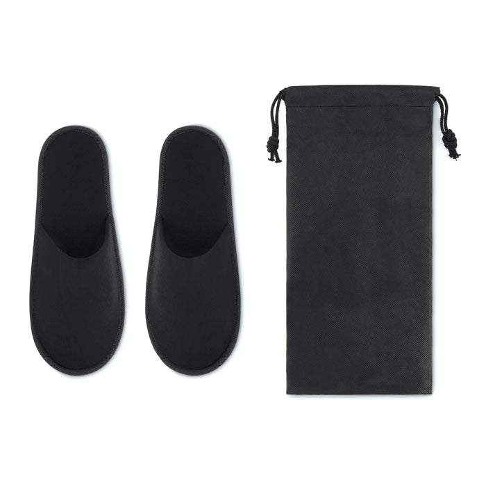 FLIP FLAP Hotelslipper im Etui – Schwarz