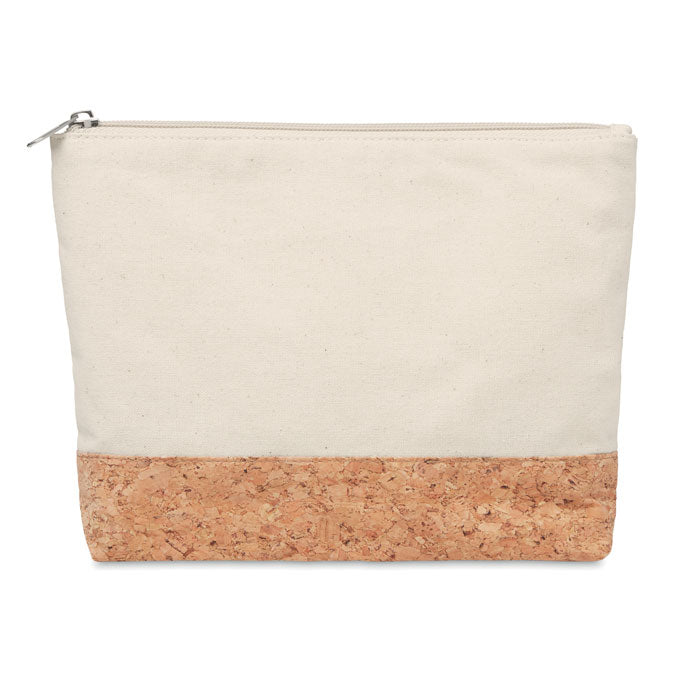 PORTO BAG Kosmetiktasche mit Kork – Beige