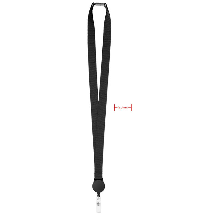 ZIP LANYARD Lanyard mit Badge-Halter – Schwarz