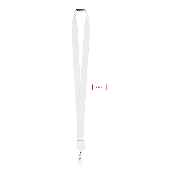 ZIP LANYARD Lanyard mit Badge-Halter – Weiß