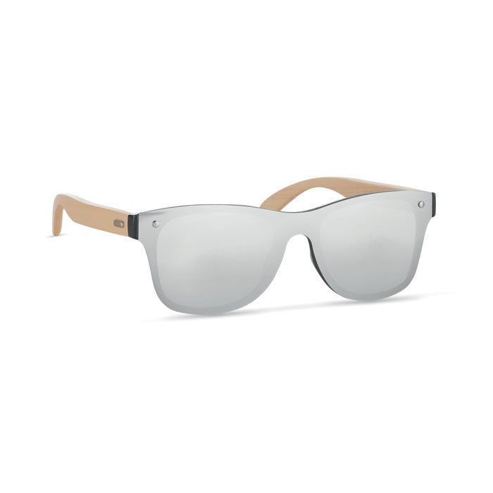 ALOHA Sonnenbrille mit Bambus – Silber Glänzend