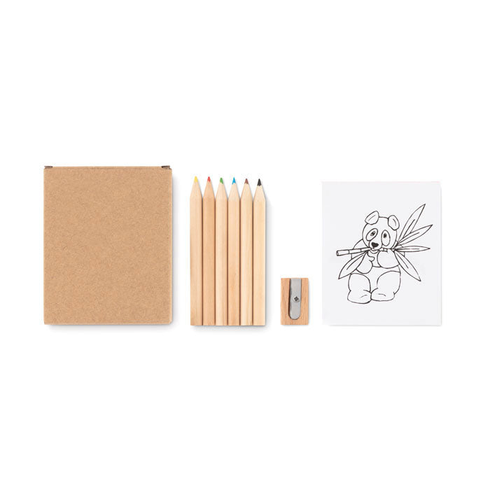 LITTLE VANGOGH Mal-Set mit Buntstiften – Beige