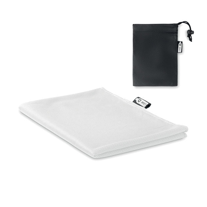 TUKO RPET RPET Sporthandtuch mit Beutel – Weiß
