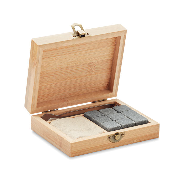 DUNDALK Stein-Eiswürfel in Box – Holz