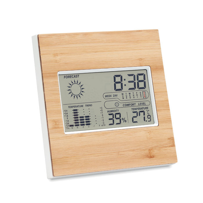TURKU Wetterstation Bambus – Holz
