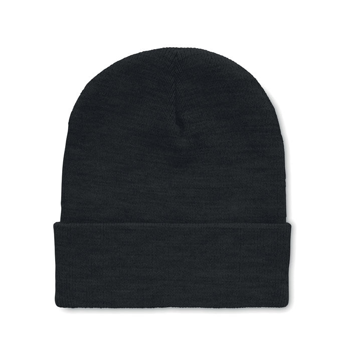 POLO RPET Beanie mit Umschlag RPET – Schwarz