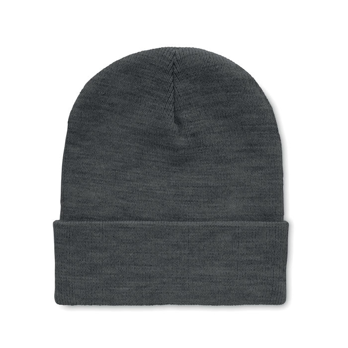POLO RPET Beanie mit Umschlag RPET – Weiß/schwarz