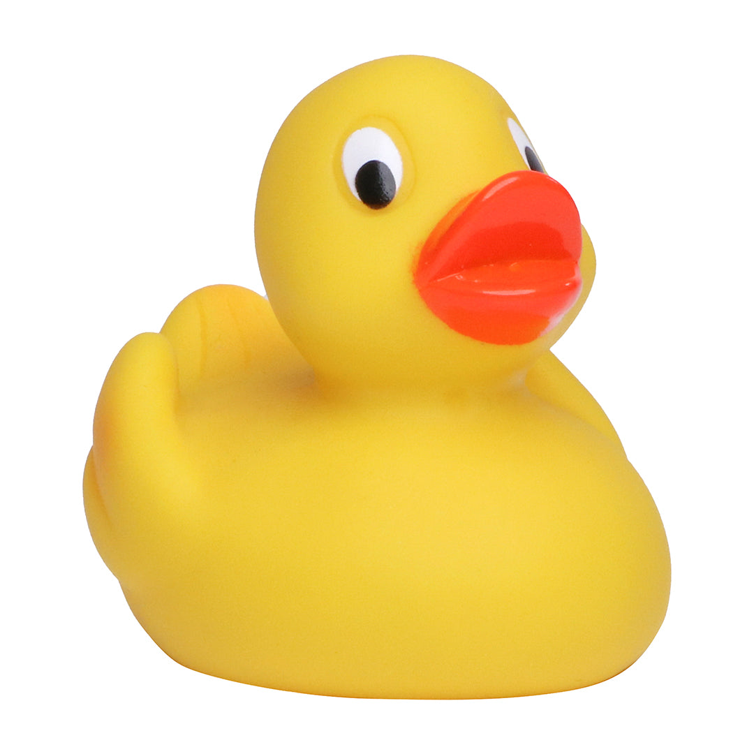 Quietsche-Ente – Gelb/orange – 4,5 cm