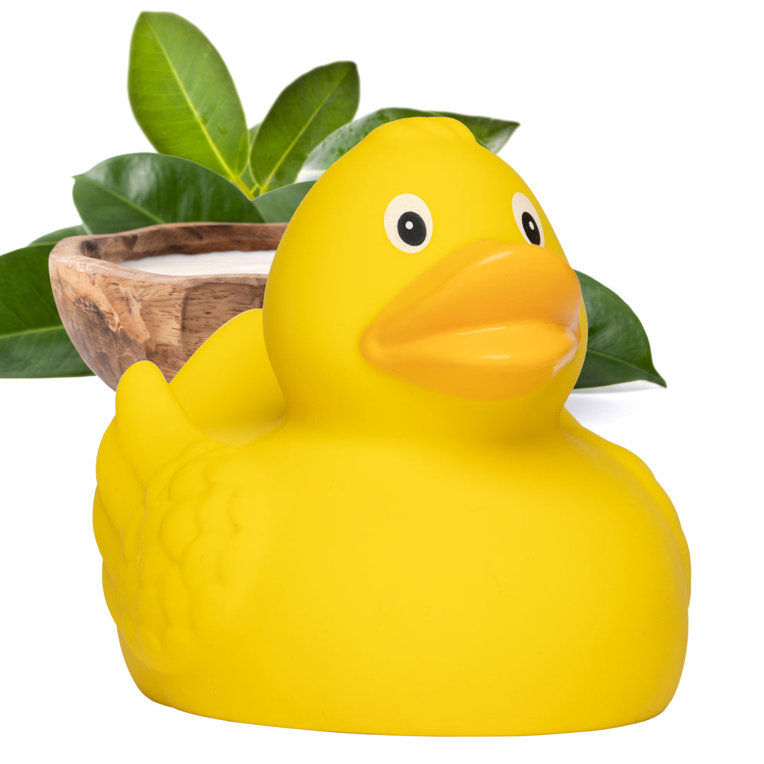Naturkautschuk-Ente, klassik – Gelb/orange – 7,5 cm