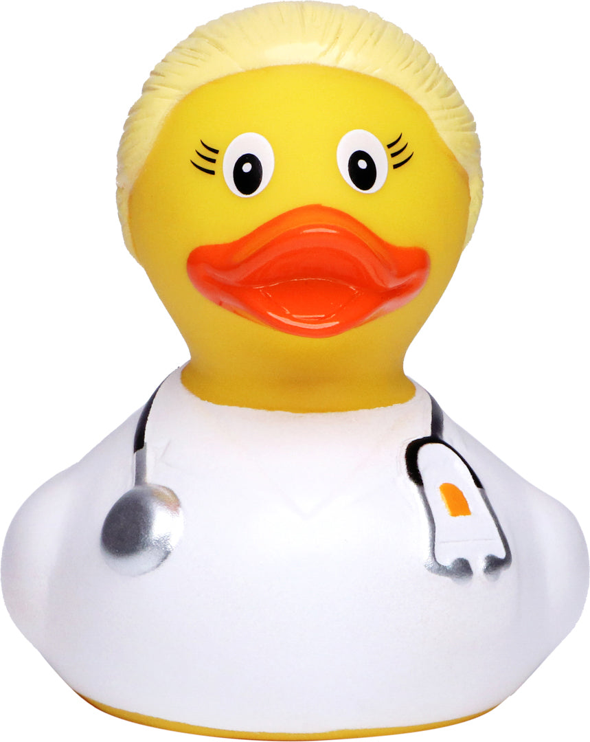 Quietsche-Ente Ärztin, blond – Detailansicht 2