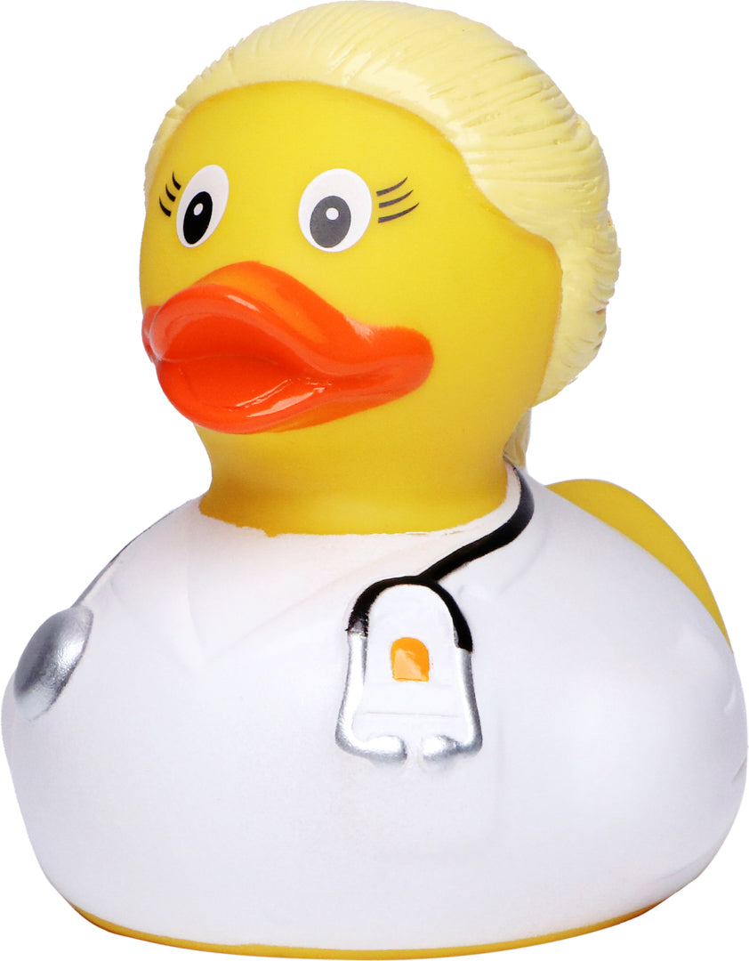 Quietsche-Ente Ärztin, blond – Detailansicht 3