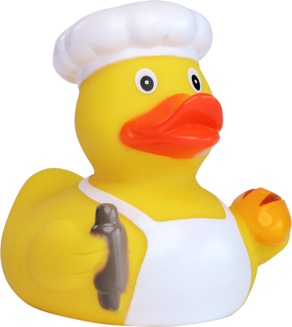 Quietsche-Ente Bäcker – Mehrfarbig