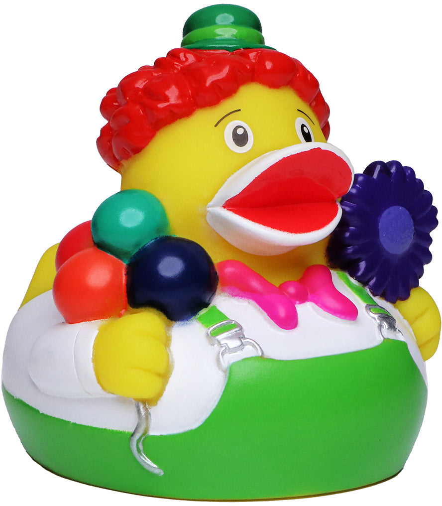 Quietsche-Ente Clown – Mehrfarbig