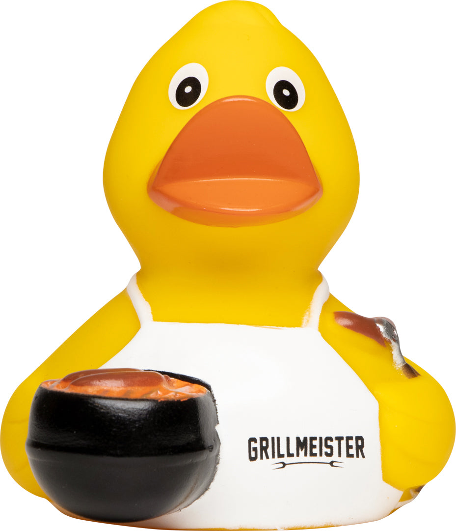 Quietsche-Ente Grillmeister mit Slogan Grillmeister – Detailansicht 3