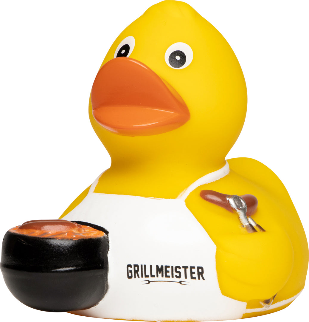Quietsche-Ente Grillmeister mit Slogan Grillmeister – Detailansicht 4