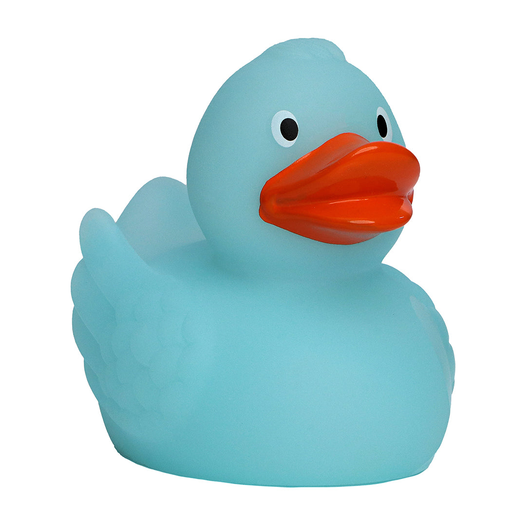 Quietsche-Ente nachleuchtend – Blau – 7,5 cm