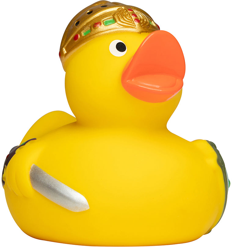 Quietsche-Ente Ritter – Mehrfarbig