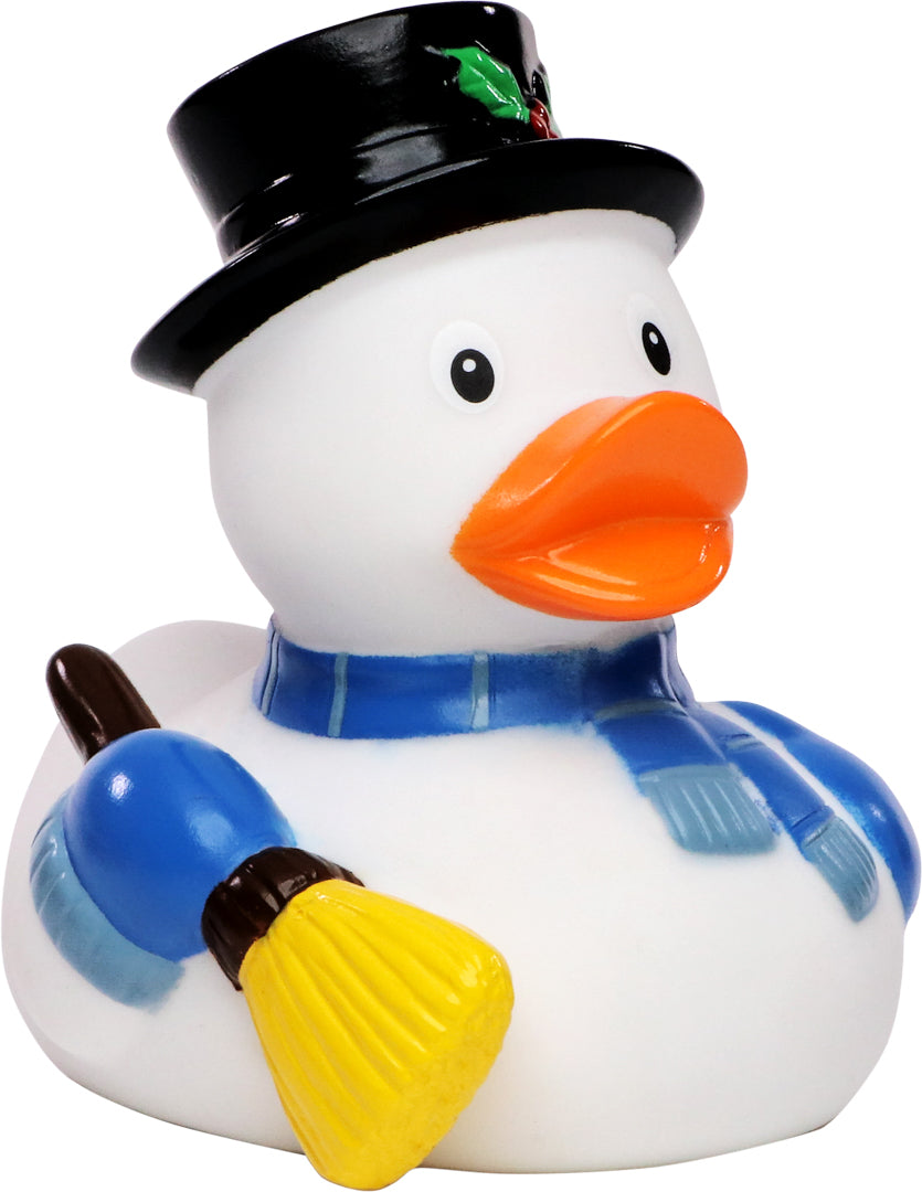 Quietsche-Ente Schneemann – Weiß