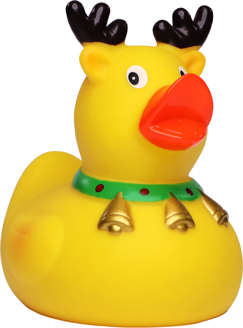 Quietsche-Ente Weihnachts-Elch – Mehrfarbig