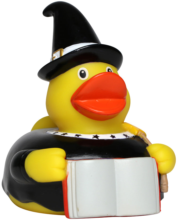 Quietsche-Ente Zauberer – Schwarz