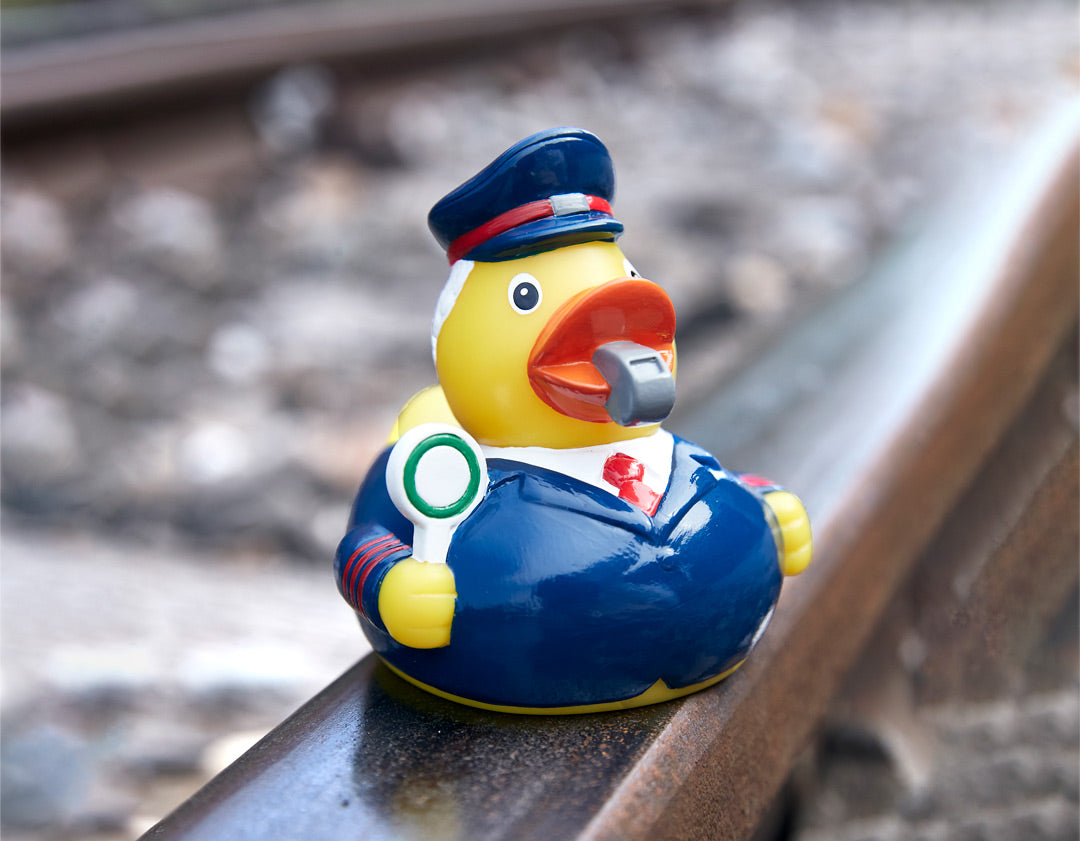 Quietsche-Ente Zugbegleiter – Detailansicht 2
